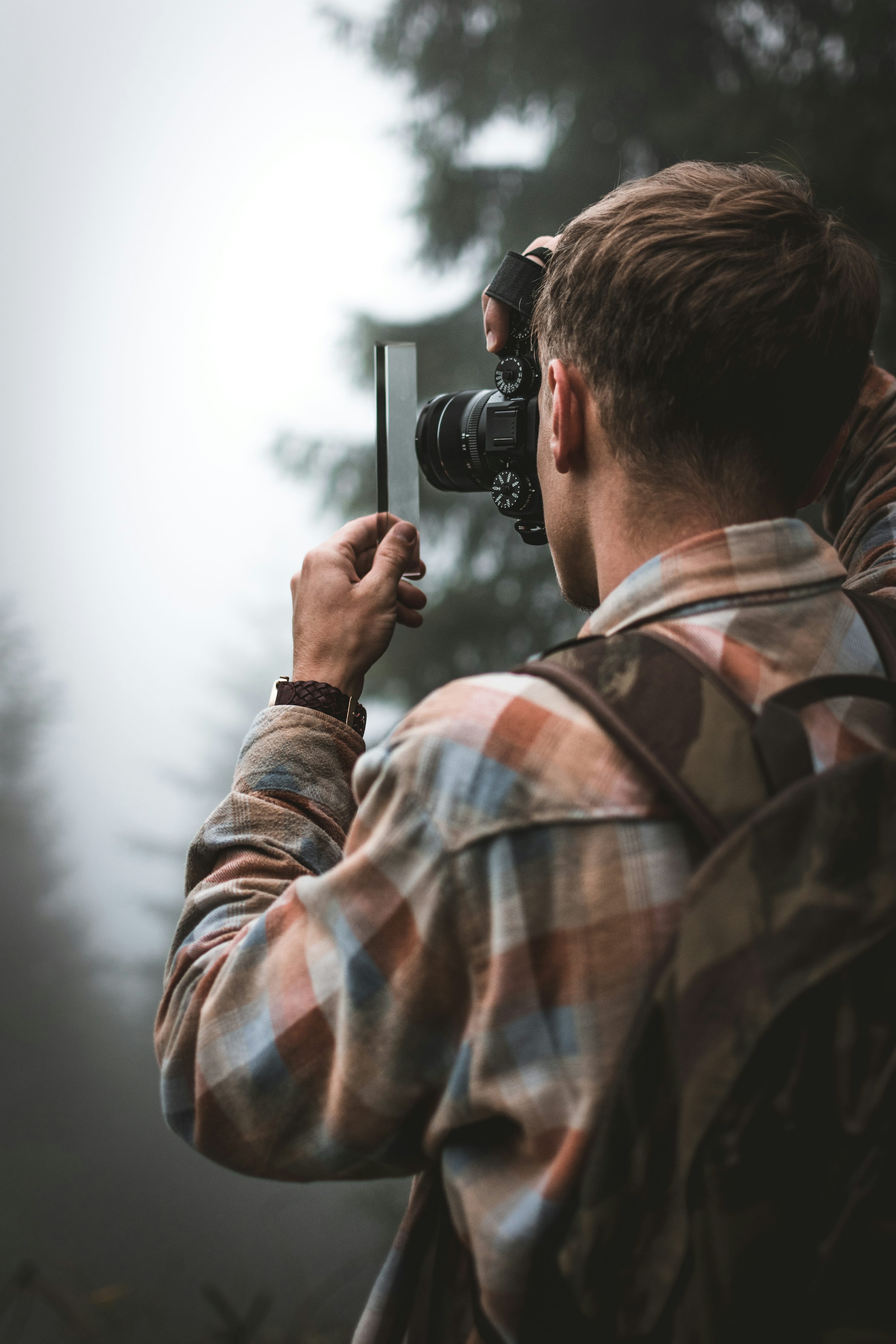 Donald Dolan photographing wildlife in the field
